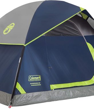 Coleman Sundome Camping Tent with Rainfly, 2/3/4/6 Person Tent Sets Up in 10 Mins, Weatherproof Shelter for Camping, Festivals, Backyard, Sleepovers, & More